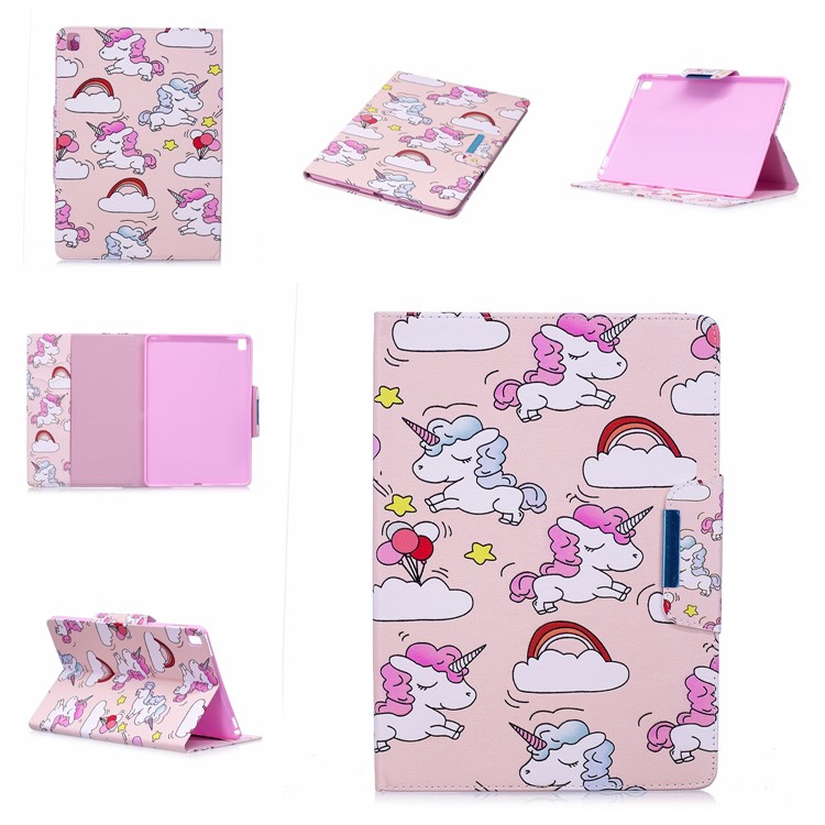 Patterned Leather Wallet Stand Smart Cover for iPad Pro 9.7 inch (2016) - Unicorns-1