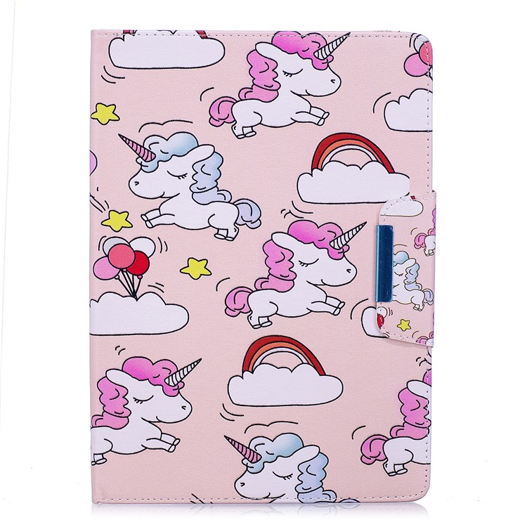 Patterned Leather Wallet Stand Smart Cover for iPad Pro 9.7 inch (2016) - Unicorns-2