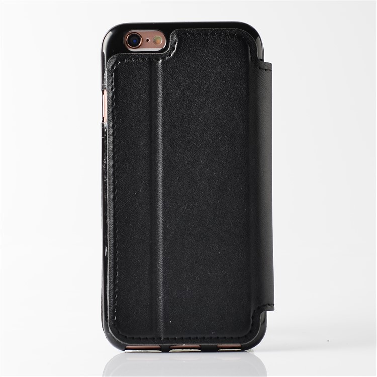 Stitching Rhombus Crown Leather Stand Case with Card Slots for iPhone 6s 6 - Black-2