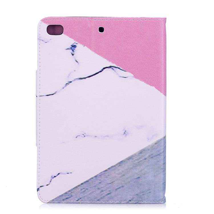 Patterned Leather Smart Stand Case for iPad mini 4/3/2/1 - Triangle and Marble Grain-3