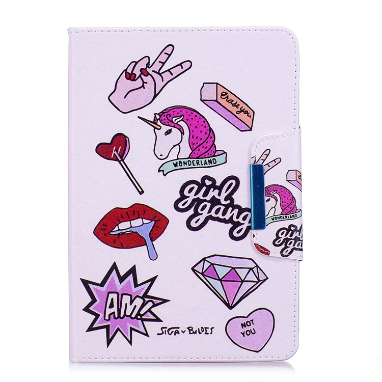 

Patterned Leather Smart Stand Case Accessory for iPad mini 4/3/2/1 - Girl Gang Elements, iPad mini 4