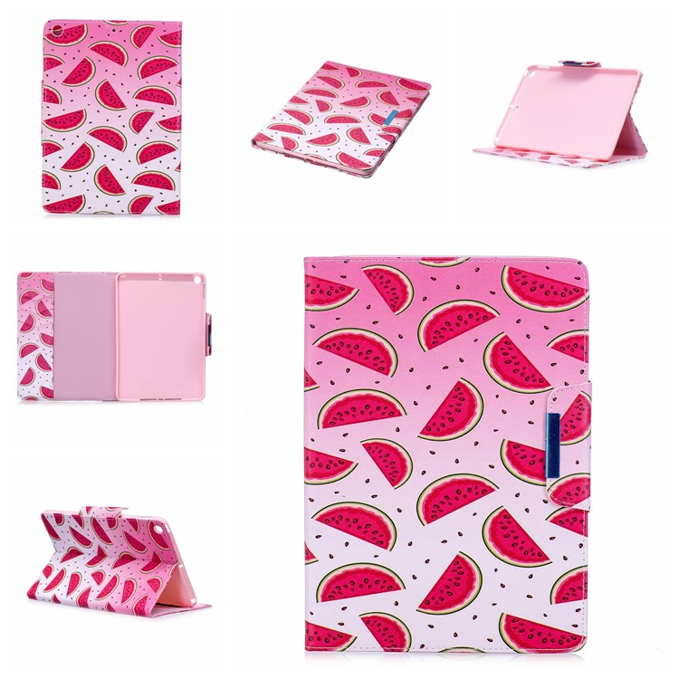 Patterned Leather Wallet Stand Smart Cover for iPad 9.7-inch (2017) - Watermelon-1