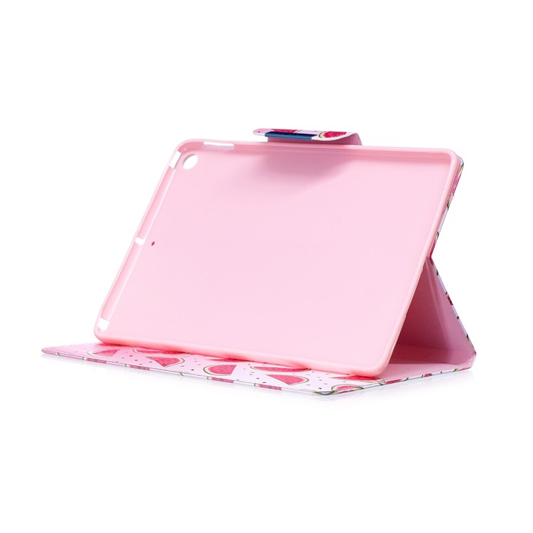 Patterned Leather Wallet Stand Smart Cover for iPad 9.7-inch (2017) - Watermelon-6