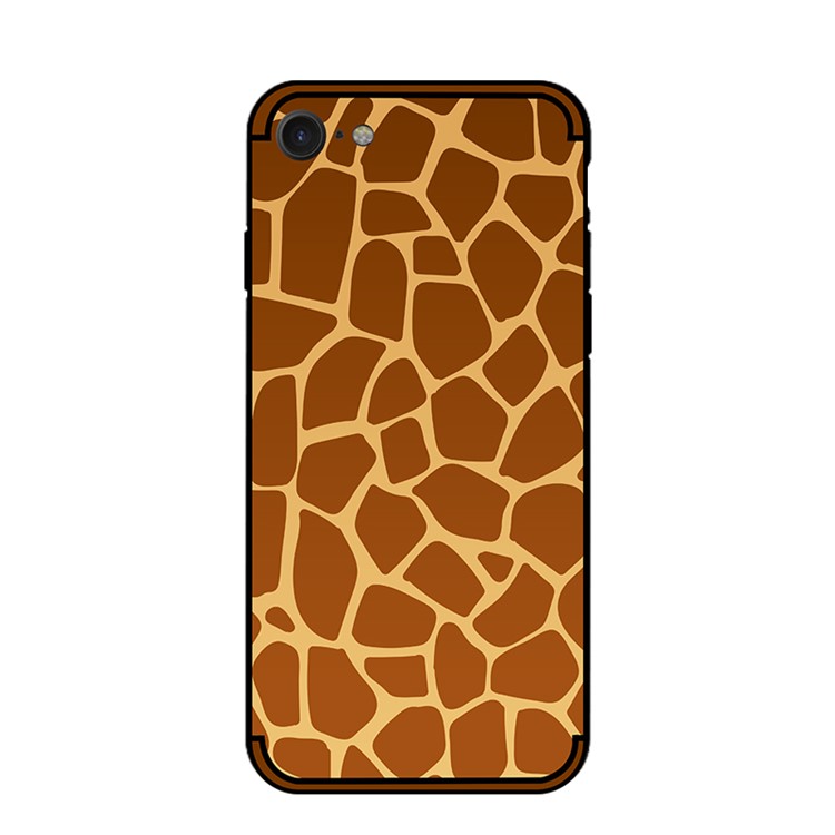 NXE Embossment Pattern TPU Back Phone Case for iPhone 8/7 4.7 inch - Giraffe Pattern-1