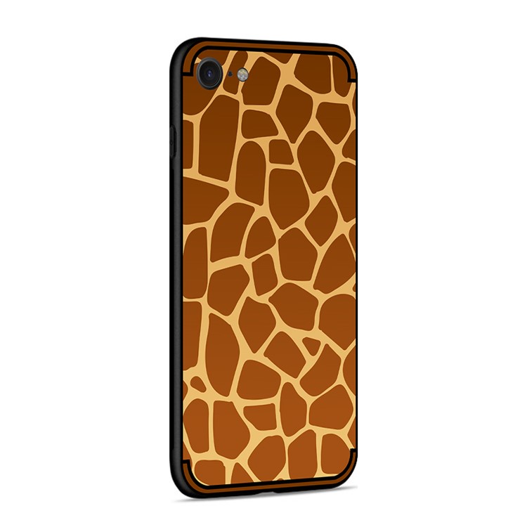 NXE Padrão de Relevo TPU Back Phone Case Para Iphone 7/8/SE (2022)/SE (2020) 4,7 Polegadas - Padrão de Girafa