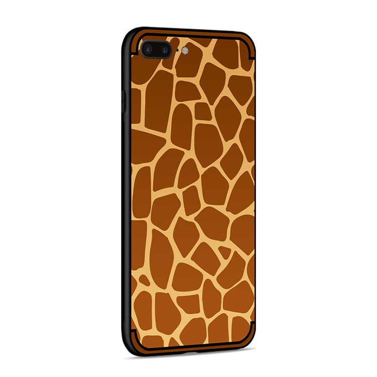 NXE Padrão De Relevo TPU Capa Caso Para Iphone 8 Plus / 7 Plus 5.5 Polegadas - Padrão De Girafa-3