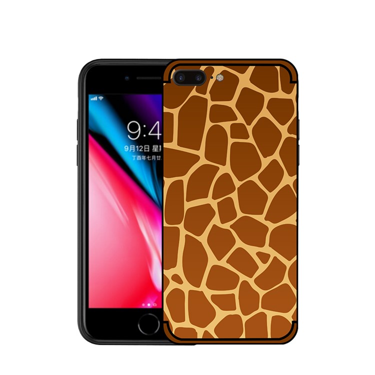 NXE Padrão De Relevo TPU Capa Caso Para Iphone 8 Plus / 7 Plus 5.5 Polegadas - Padrão De Girafa-4