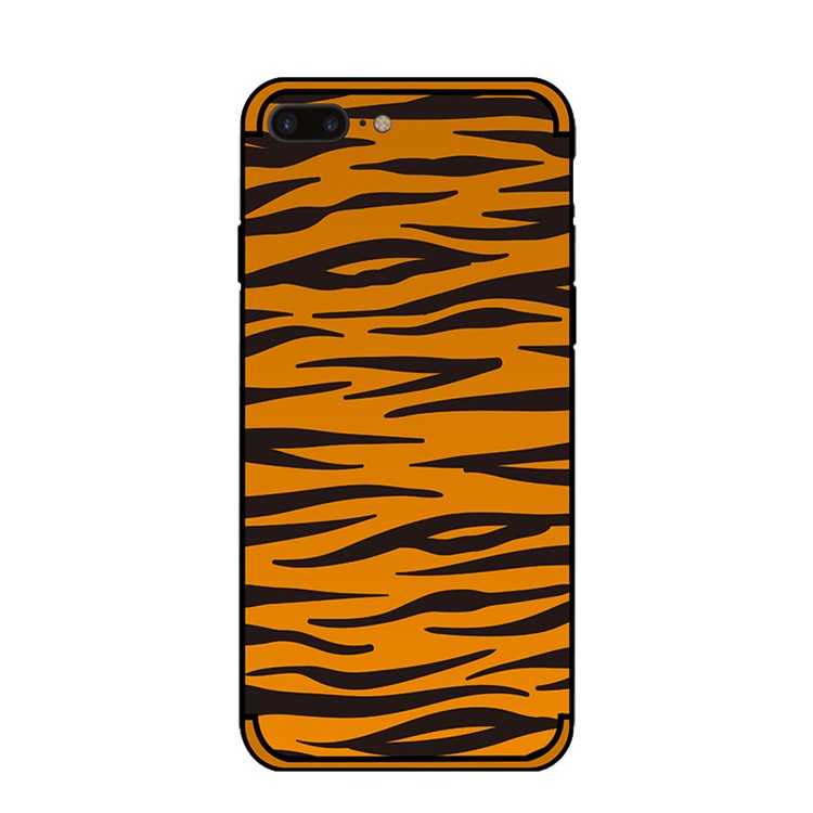 

NXE Embossment Pattern TPU Cell Phone Case for iPhone 8 Plus/7 Plus 5.5 inch - Brown Zebra Pattern