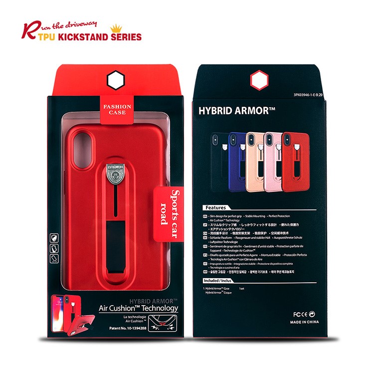 All-wrapped Soft TPU Mobile Casing with Sliding Kickstand for iPhone X/10 - Black-6