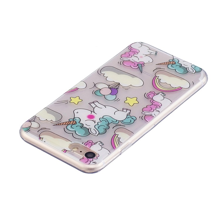 Pattern Printing IMD TPU Case for iPhone 8 / 7 4.7 inch - Cloud and Unicorn-4