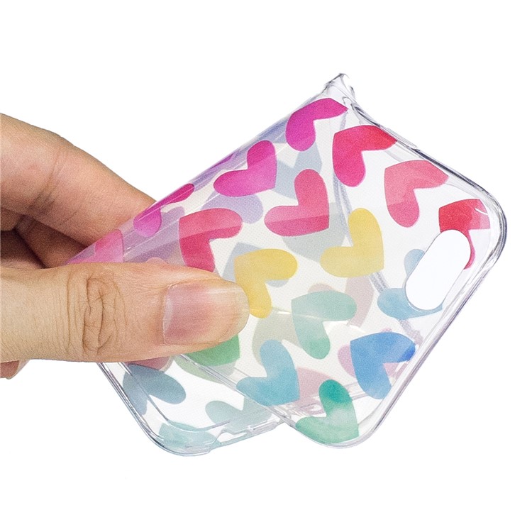 Pattern Printing IMD TPU Gel Cover for iPhone 6s Plus / 6 Plus - Colorful Hearts-5