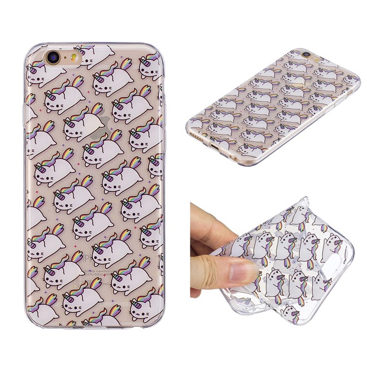 

For iPhone 6s Plus / 6 Plus Patterned IMD TPU Gel Protection Casing - Cute Unicorns