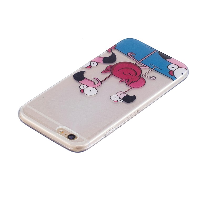 Pattern Printing IMD TPU Cell Phone Case for iPhone 6s / 6 4.7 inch - Cartoon Flamingos-4