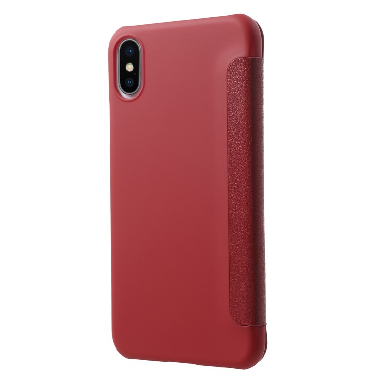 COBLUE Extreme Series Durable PU Leather Phone Case for iPhone X - Red-2