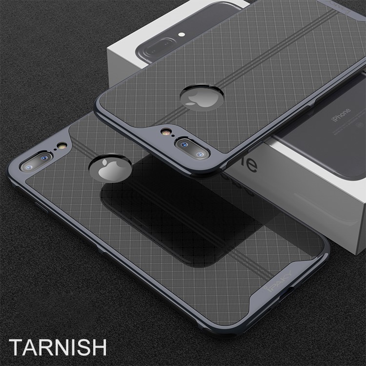 IPAKY New Yuyan Series Electroplated PC Frame + TPU Back Case for iPhone 8 Plus/7 Plus - Tarnish-2