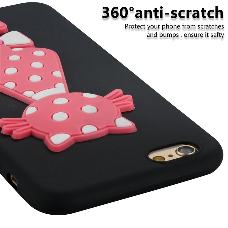 For iPhone 6s / 6 Adorable 3D Cat Soft TPU Mobile Case - Black-3