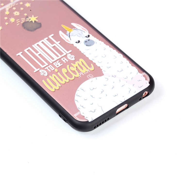 Embossment Pattern Rubberized TPU + PC Hybrid Case for iPhone 6s 6 - I Choose to Be a Unicorn-4