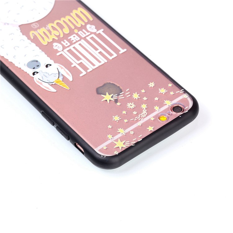 Embossment Pattern Rubberized TPU + PC Hybrid Case for iPhone 6s 6 - I Choose to Be a Unicorn-5