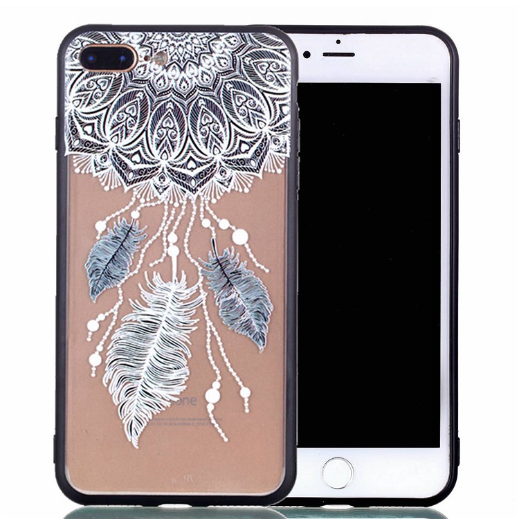 Embossment Rubberized TPU Phone Case for iPhone 8 Plus / 7 Plus 5.5 inch - Dream Catcher-1