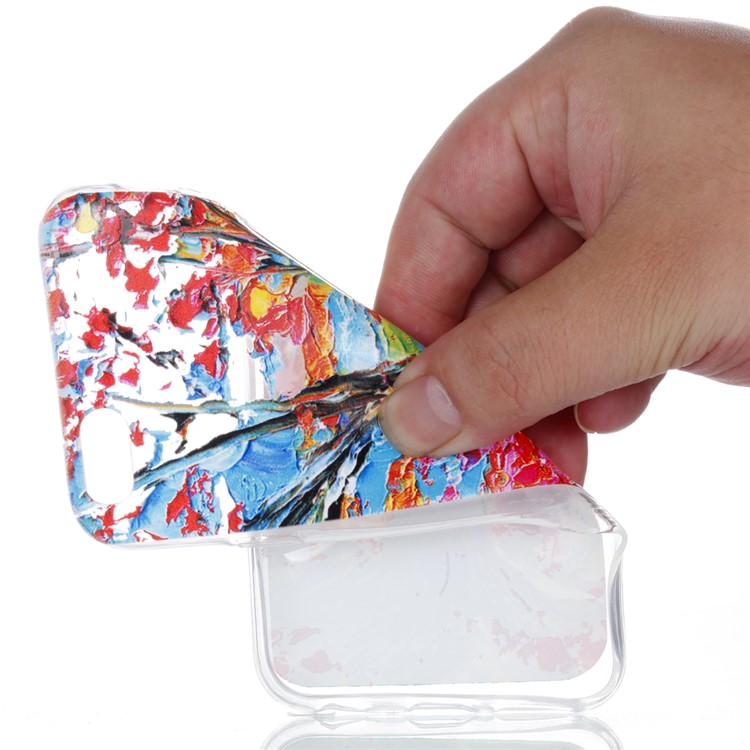 Embossment Patterned TPU Soft Back Case for iPhone 6s/6 4.7-inch - Oil Painting-5