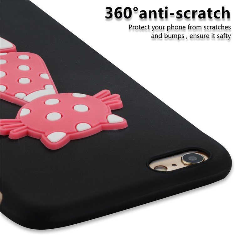 Cute 3D Cat TPU Soft Phone Casing for iPhone 6S Plus/6 Plus - Black-4