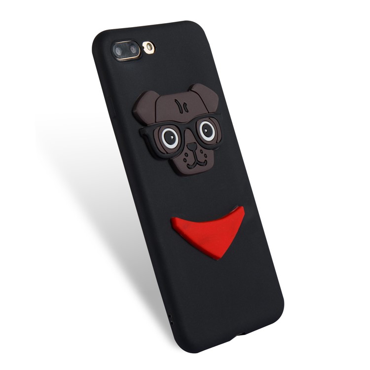 Cute 3D Puppy TPU Soft Phone Case for iPhone 8 Plus/7 Plus 5.5 inch - Black-3