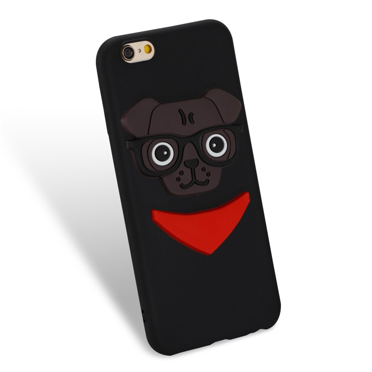 Lovely 3D Dog Pattern TPU Case for iPhone 6s 6 - Black-3