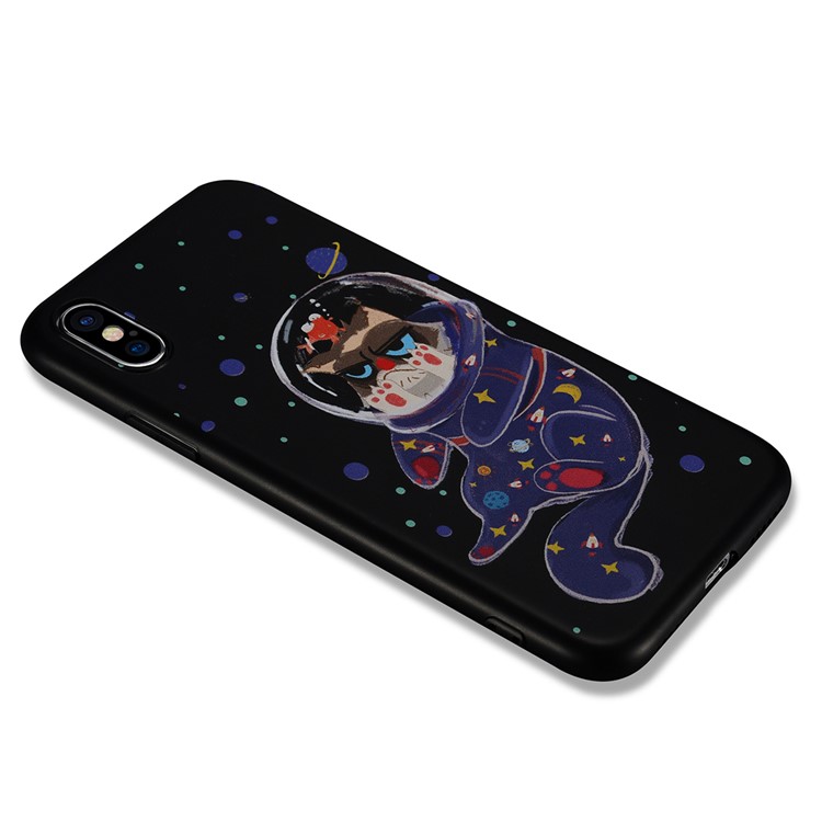 ICARER Moody Cat Pattern Soft TPU Phone Case for iPhone X/10 - Cat in Universe-3