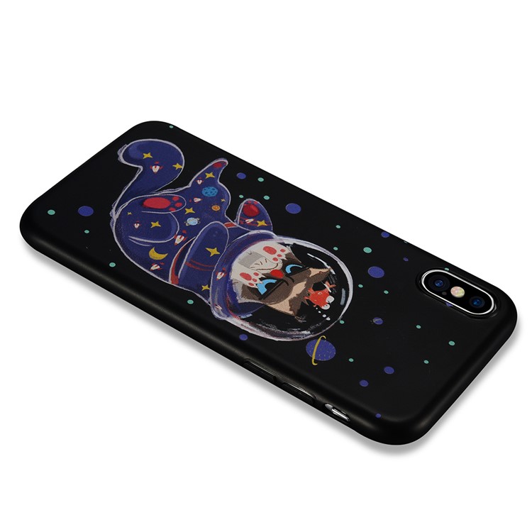 ICARER Moody Cat Pattern Soft TPU Phone Case for iPhone X/10 - Cat in Universe-4