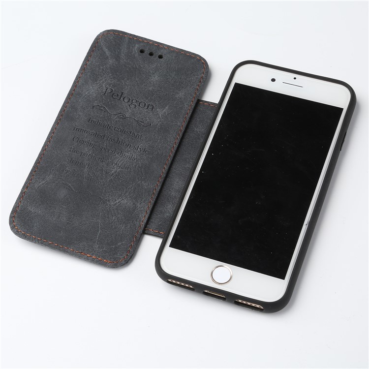 PU Leather Card Holder Stand Case for iPhone 8/7 4.7 inch - Black-4