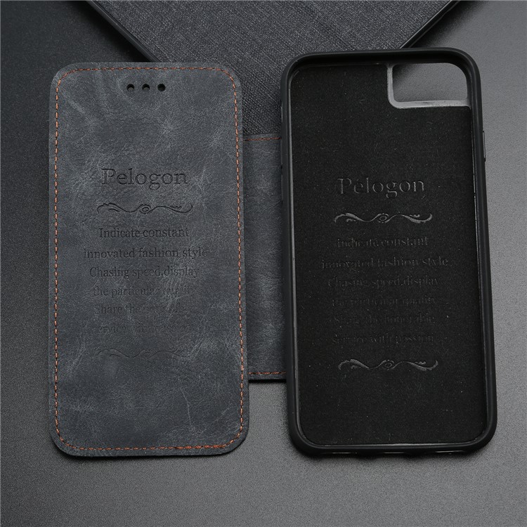 PU Leather Card Holder Stand Case for iPhone 8/7 4.7 inch - Black-7