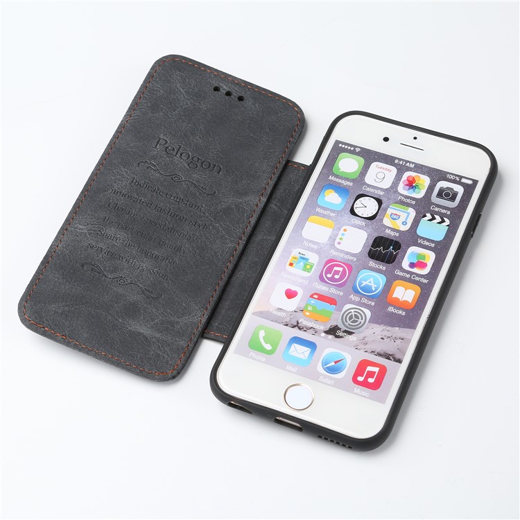 PU Leather Cell Phone Case with Card Slots for iPhone 6s Plus/6 Plus 5.5 inch - Black-3
