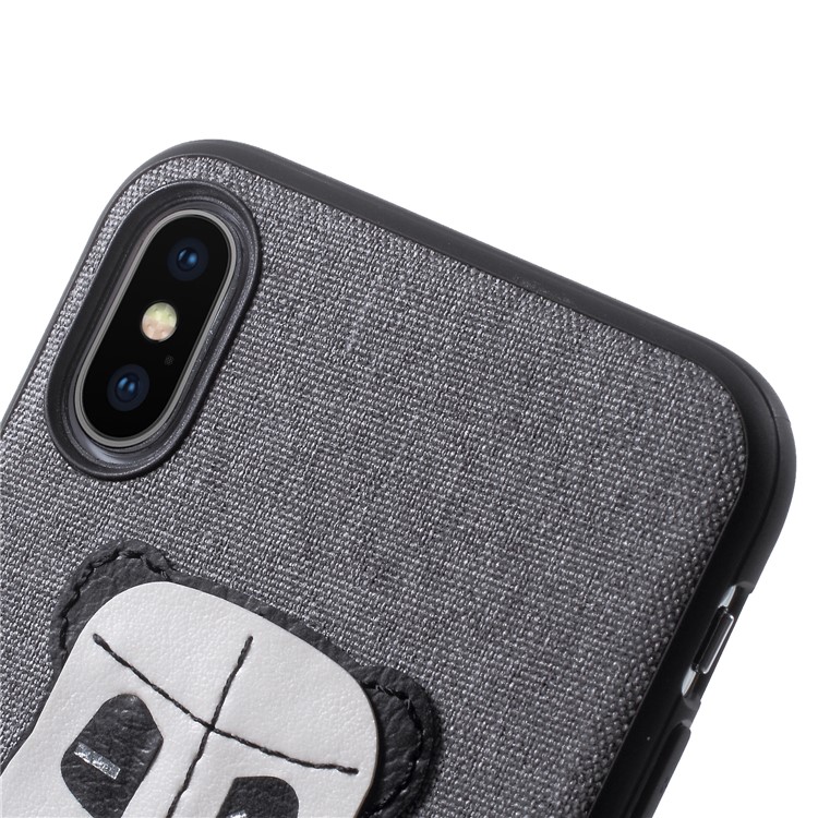 WUW Lovely Bear PC + TPU Hybrid Case for iPhone X / 10 5.8 inch - Grey-4