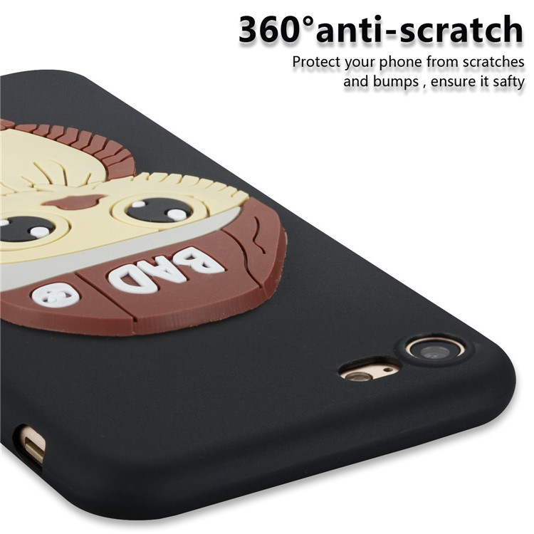 Cute 3D Male Owl Patterned TPU Phone Case for iPhone 8/7 - Black-5