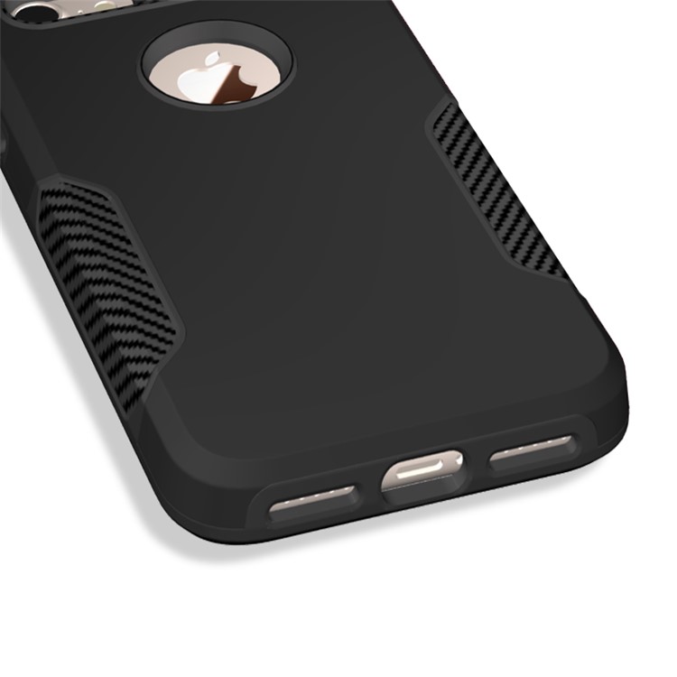 Carbon Fiber Texture PC + TPU Back Phone Case for iPhone 8 / 7 - Black-5