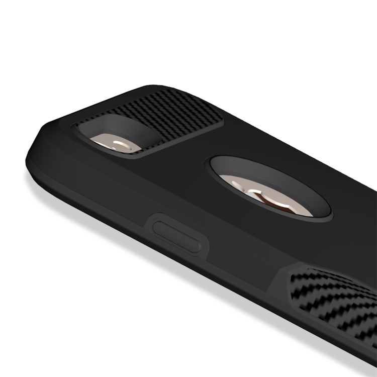 Carbon Fiber Texture PC + TPU Back Phone Case for iPhone 8 / 7 - Black-6