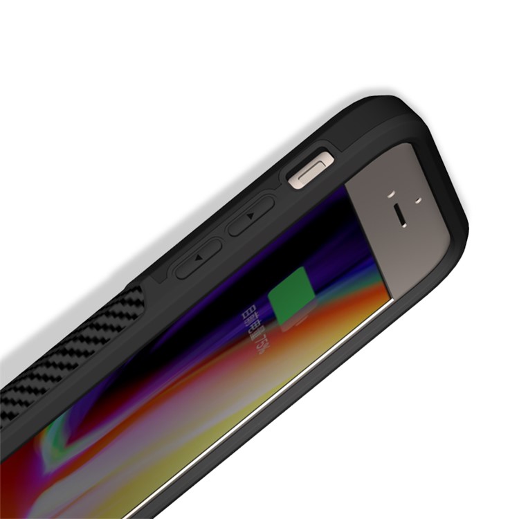 Carbon Fiber Texture PC + TPU Back Phone Case for iPhone 8 / 7 - Black-7