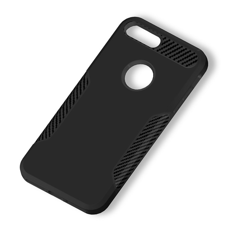 Carbon Fiber Texture PC + TPU Back Phone Case for iPhone 8 Plus/7 Plus - Black-3