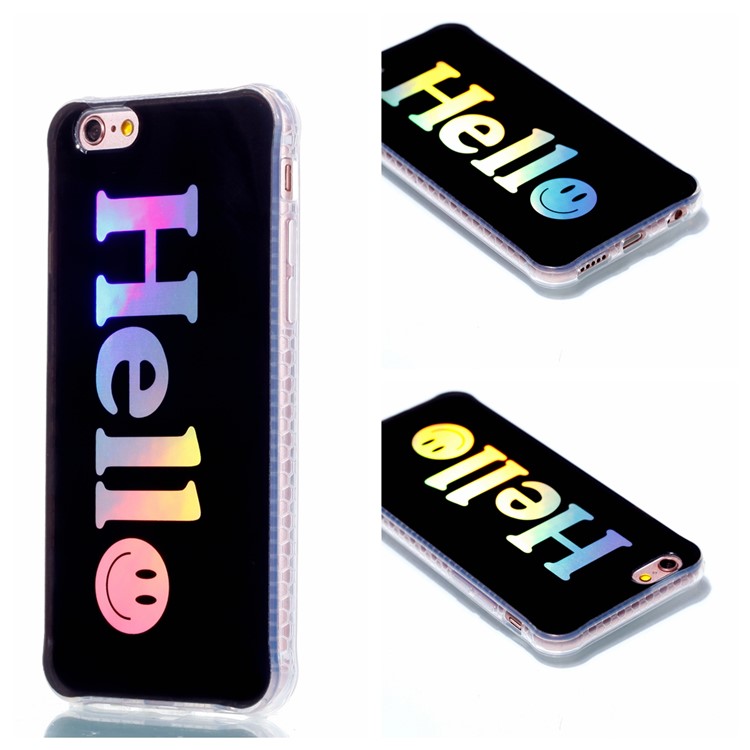 Electroplating IMD Shockproof TPU Cover for iPhone 6s/6 4.7-inch - Hello-2