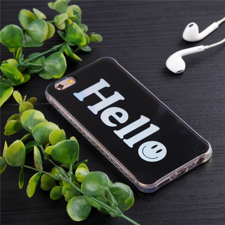 Electroplating IMD Shockproof TPU Cover for iPhone 6s/6 4.7-inch - Hello-6