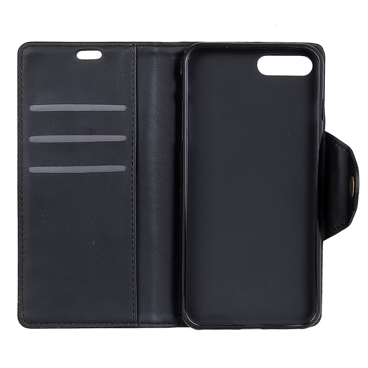 Crazy Horse Textured Wallet Stand Leather Case for iPhone 8 Plus / 7 Plus 5.5 inch - Black-5