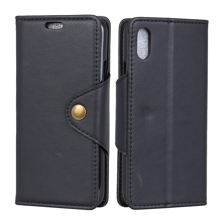 Crazy Horse Textured Wallet Stand Leather Cell Phone Case for iPhone X/10 5.8 inch - Black-2