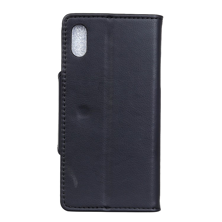 Crazy Horse Textured Wallet Stand Leather Cell Phone Case for iPhone X/10 5.8 inch - Black-7