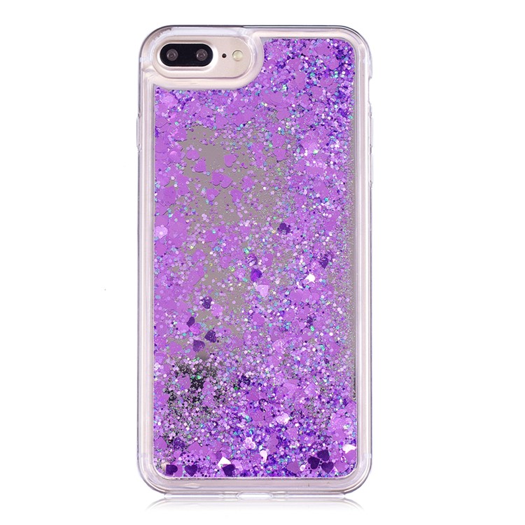 Dynamic Glitter Sequins Liquid Case Mirror Surface TPU Phone Case for iPhone 8 Plus/7 Plus/6s Plus/6 Plus 5.5 inch - Purple-2