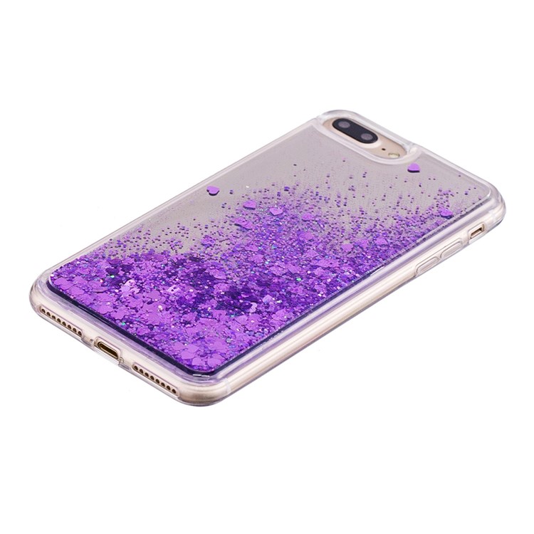Dynamic Glitter Sequins Liquid Case Mirror Surface TPU Phone Case for iPhone 8 Plus/7 Plus/6s Plus/6 Plus 5.5 inch - Purple-3