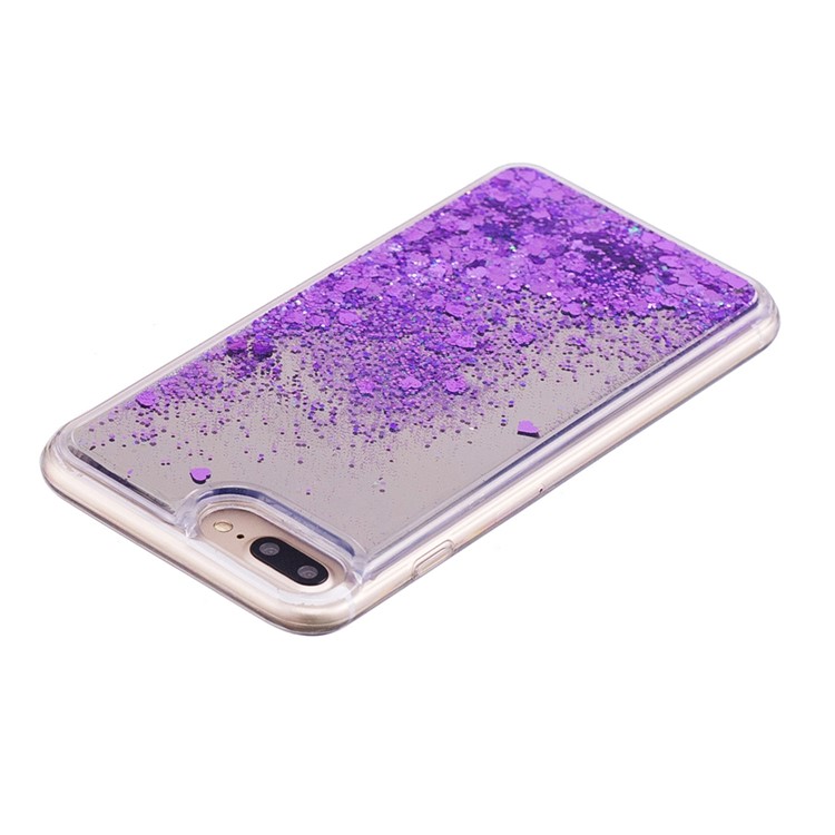 Dynamic Glitter Sequins Liquid Case Mirror Surface TPU Phone Case for iPhone 8 Plus/7 Plus/6s Plus/6 Plus 5.5 inch - Purple-4