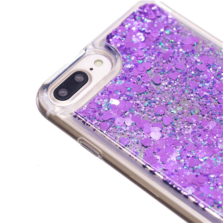 Dynamic Glitter Sequins Liquid Case Mirror Surface TPU Phone Case for iPhone 8 Plus/7 Plus/6s Plus/6 Plus 5.5 inch - Purple-6