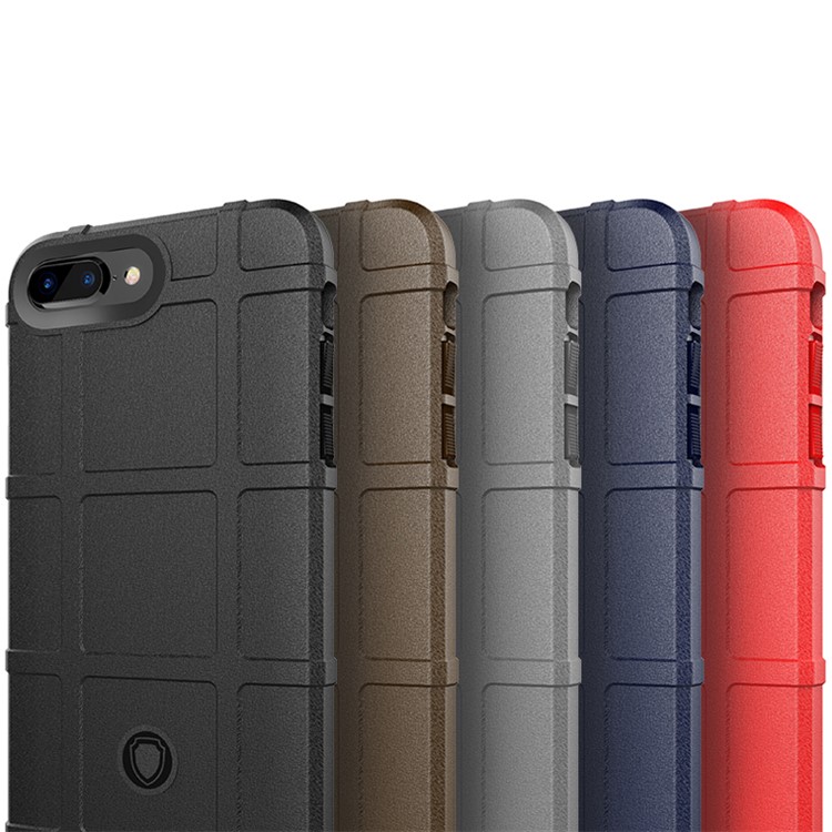Anti-shock Square Grid Texture Soft TPU Phone Case for iPhone 8 Plus/7 Plus 5.5 inch - Black-4