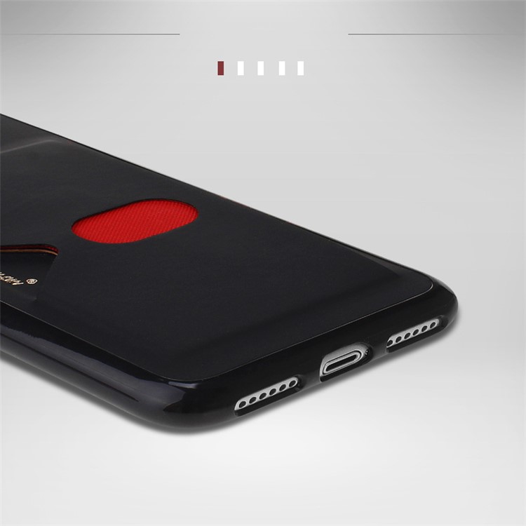 HANMAN PU Leather Coated TPU Card Slot Case for iPhone 8 Plus/7 Plus 5.5 inch - Black-6