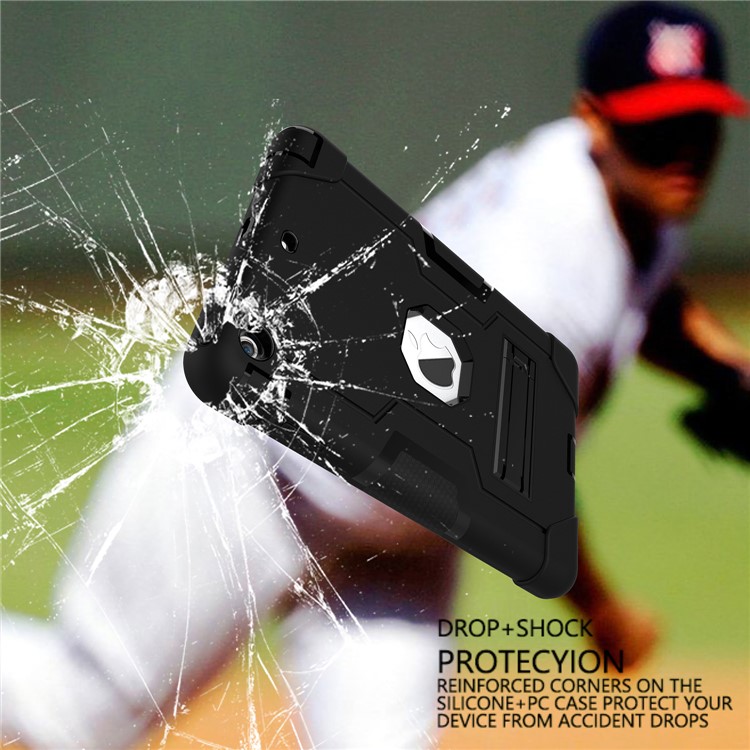 Cool PC + TPU Hybrid Case with Kickstand for iPad Mini 3/2/1 - Black-4
